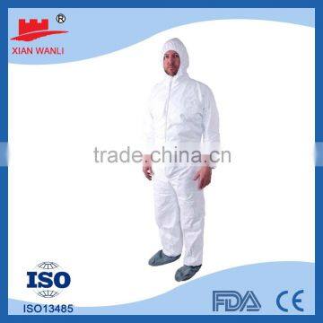 Disposable Medical Breathable PP Protective disposable polypropylene coveralls