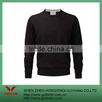 Custom Crew Neck Men Sweater Black Color