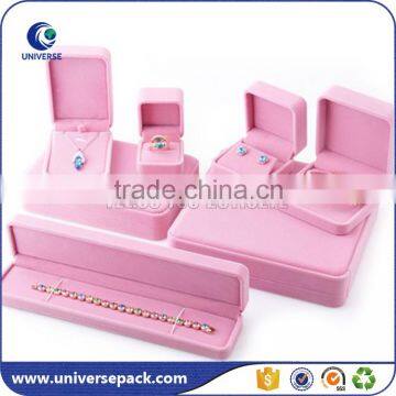 Promotional pink flocked jewelry boxes