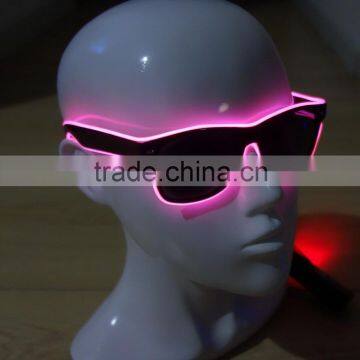 Pink EL wire sunglasses / Pink EL light sunglasses / Pink EL Flashing glasses