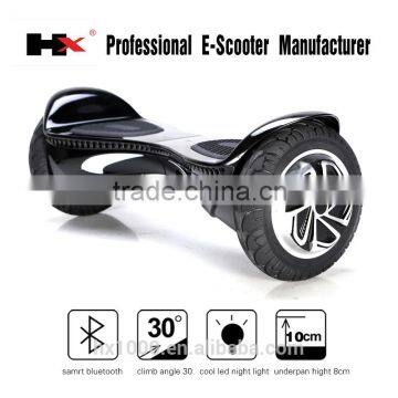 HX manufactuer 2 wheel self balance scooter with dural bluetooth speaker UL2272 approved