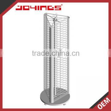 Retail Metal Wire Rotating Triangle Display Stand