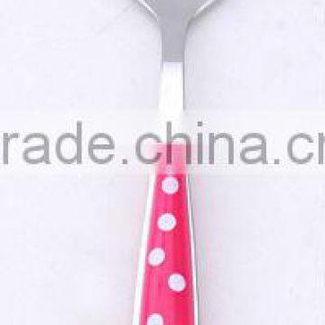 High Mirror Polish Stainless Steel Plastic Ice Cream Spoon