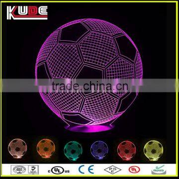 colorful LED glow football 3D illusion table light for decoration