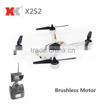 New XK X252 5.8G FPV With 720P 140 Degree Wide-Angle HD Camera Brushless Motor Highlight LED Lights 7CH 3D 6G RC Quadcopter RTF