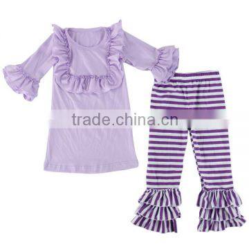 High quality 2016 fall girls boutique sets infant clothes fall girl clothes sets