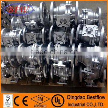 DIN PTFE seat cast steel flange ball valves with PN16