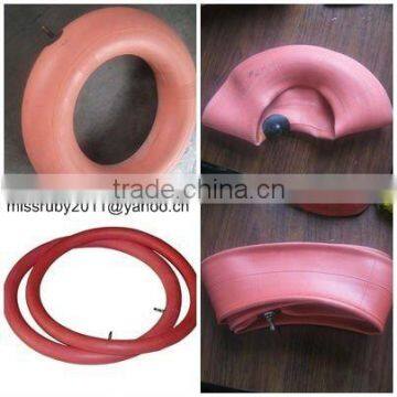 325/350-18 high quality motorcycle natural rubber red inner tube