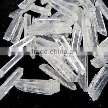 Wholesale unprocessed Natural white crystal column wand