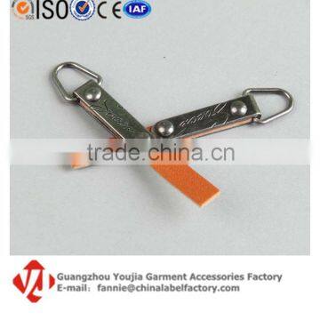 Metal Logo Engraved Custom Leather Zipper Pull/Zipper Slider/Puller Head