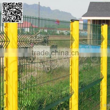 Used metal fence post yellow