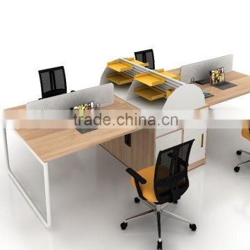 High quality wooden 4 seats office desk