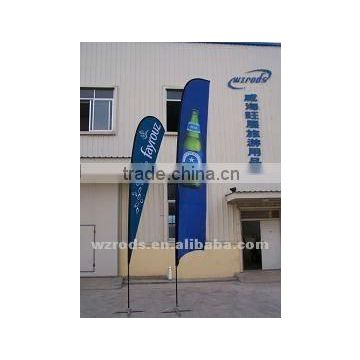 Double Side Print Feather Sail Flag Banners For Trade Show Use