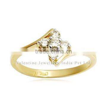 cheap gold ring, affordable diamond ring, daily wear ring