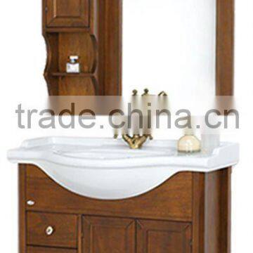 solid wood bathroom cabinet