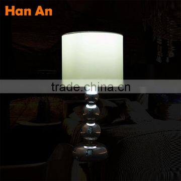 modern glass base and hemp rope table lamp with fabric shade table lights hot selling