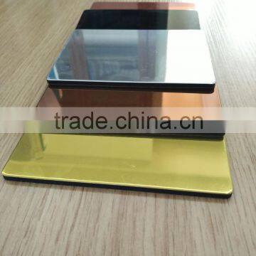Gold Wall Panel Mirror Surface Aluminum Composite Panel High Quality photo-3