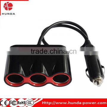 120W 3 Way USB Car Cigarette Lighter Socket Splitter Charger