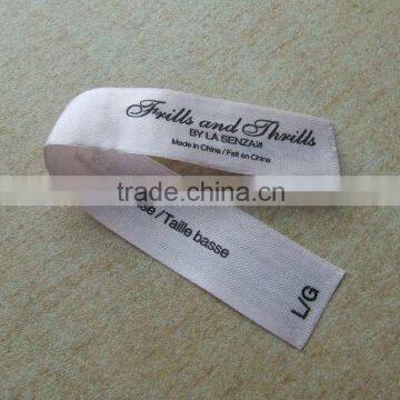 cloth printed satin ribbon labels