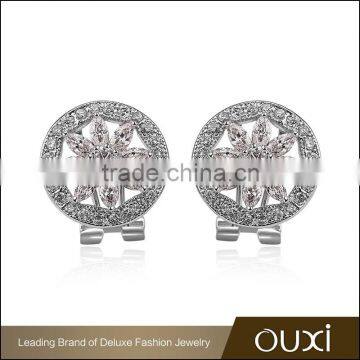 OUXI Wholesale Price Brown Zircon Earrings Made With AAA Zircon photo-2