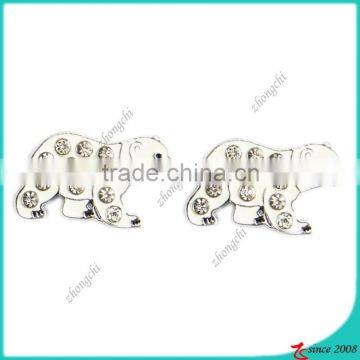 Metal White Polar Bear Slide Charm
