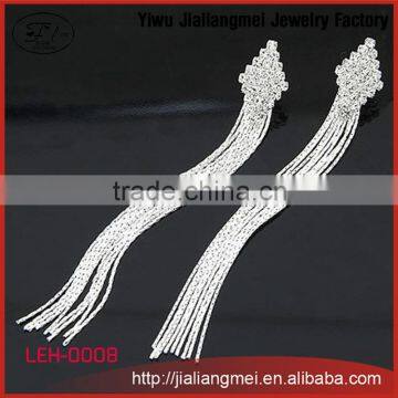 Simple rope chain tassels drop earrings