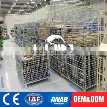 pallet wire mesh container for rack storage