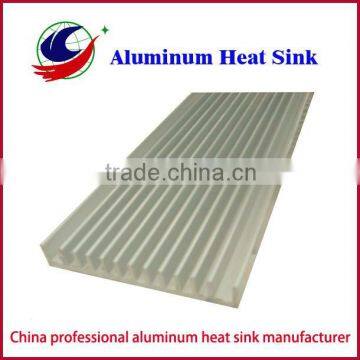 Aluminum extrusion heat sink, extruded profile with continous processing