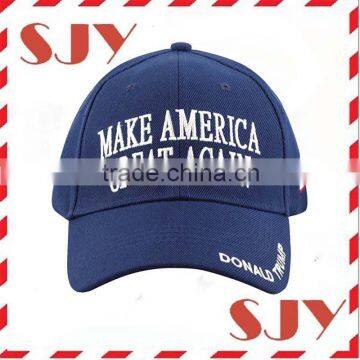 Navy blue high quality adjustable 6 panel baseball cap hat