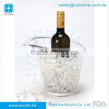 Acrylic Decoration Product Wine Barrel Ice Bucket Cooler