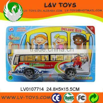 Hot-selling Plastic Cartoon Toys Car ,pull Back Bus Model