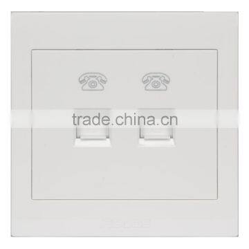 two gang telephone socket pressure-line type