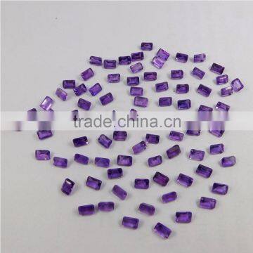 NATURAL AMETHYST CUT FACETED GOOD COLOR & QUALITY 4X6 MM OCTAGON LOT
