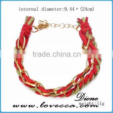 Cheap Price DIY Red Nylon Handchain Merry Christmas Bracelet