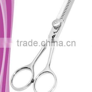 Pansy Thinning Scissors 27 teeth 5.5 inch removable finger rest adjustable tension dial mirror finish