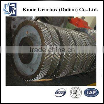 Customized Nonstandard Transimission High Rpm Rotating Helical Gear With Steel Wheel photo-4