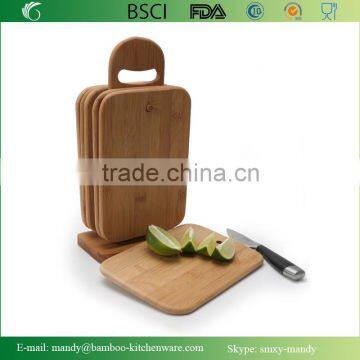 6pcs Bamboo Chopping Cutting Slicing Boards With Display Stand photo-2