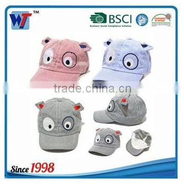 Cute kids dog cotton baseball hat with two ears