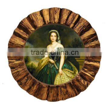 Golden gilt wooden carved oil painting frame