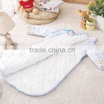 100% Cotton Baby Child Sleeping Bag With Detachable Sleeve for Four Seasons Blue Owl photo-5