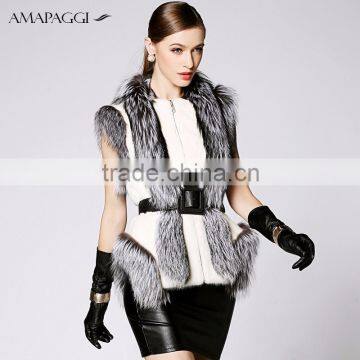 Factory Sale Animal Fur Mink Vest Fox Fur Vest for Ladies photo-3
