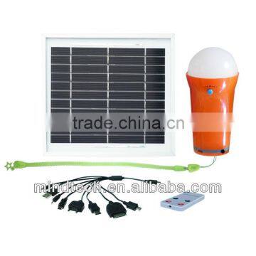 3W portable solar led home light with rechargeable lithium battery