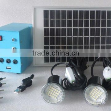 5W solar home kit,solar LED light,solar indoor light(light 2 lamps and with USB charge mobile)