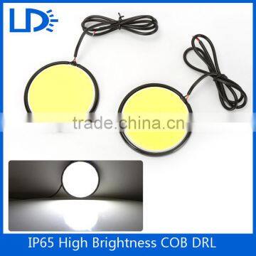 Hot Selling 12V Daylight COB Car LED DRL Waterproof Round Decorative Daytime Running Light