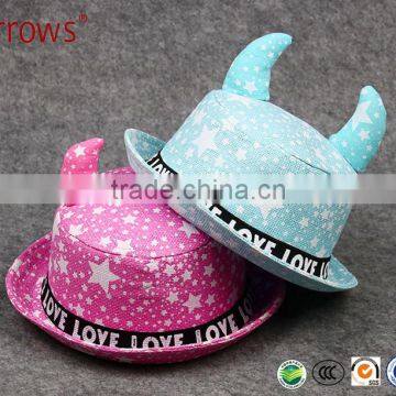 Fashion Specialized Kids Boy and Girls Straw Material Boater Hat with Personality