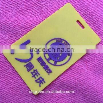 Eco-friendly restaurant silicone rubber label for keepsake