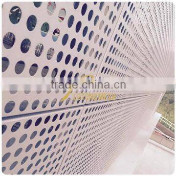 Architectural perforated metal sheet for cladding