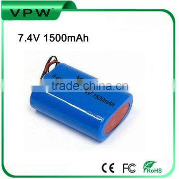 MSDS CE FCC approved 18650 battery pack 1500mah li ion battery for power bank