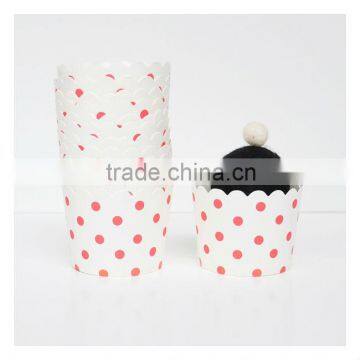 White and Red Polka Dots Standard Baking Cups cupcake liners Muffin Cups Paper Cupcake Cups Liners Cupcake CasesP