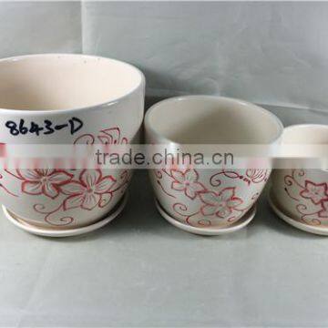 Ceramic Flower Pot Different Size With Same Pattern photo-4